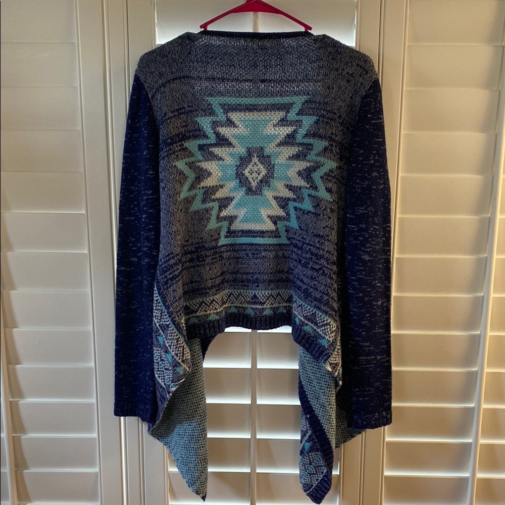 Miami southwestern Blue Patterned Sweater - Picture 3 of 5